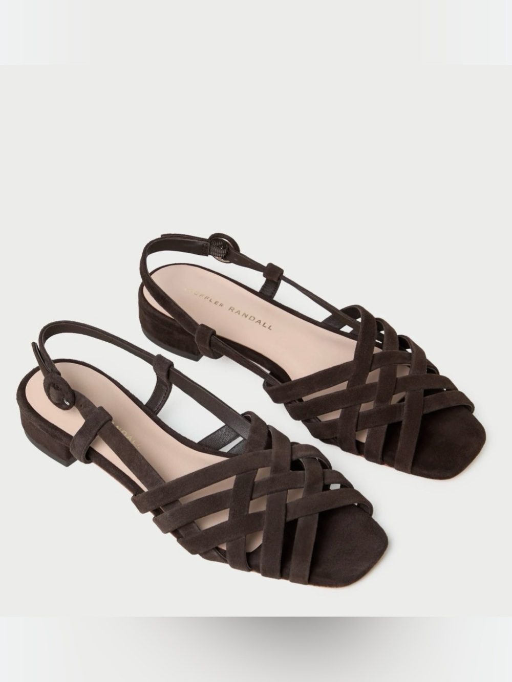 Loeffler Randall Shelly sandal brown suede brand new size 8.5